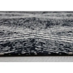 Chair Mats*Anji Mountain Rug'd Smiljan Carpet & Hard Floor Chair Mat, 36" x 48", Black/White Polyester (AMB9022)