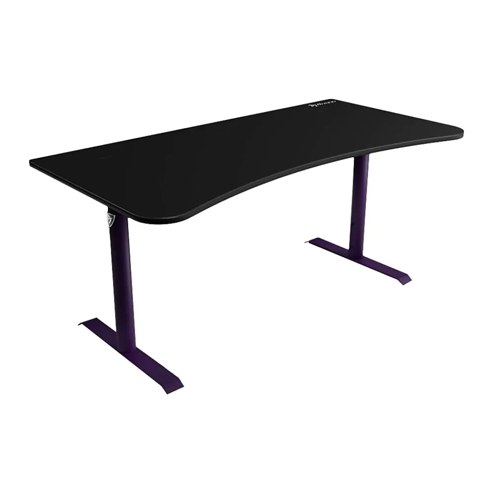 Computer Desks*Arozzi Arena 63"W Gaming Desk, Deep Purple/Black (ARENA-NA-DP-BK)