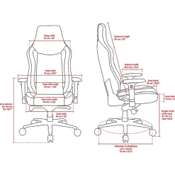 Gaming Chairs*Arozzi Vernazza Faux Leather Ergonomic Rocker Gaming Chair, Pure Black (VERNAZZA-XL-SPU-PBK)