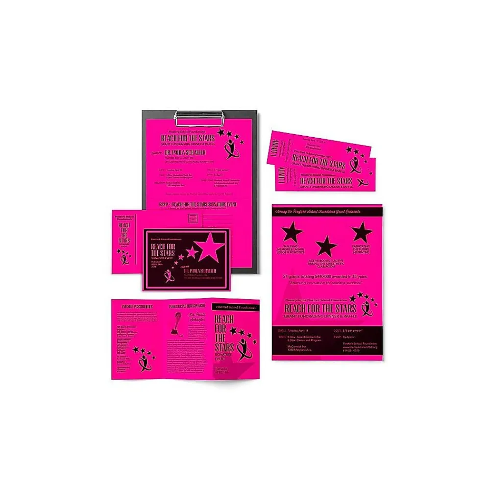 Card Stock*Astrobrights 65 lb. Cardstock Paper, 8.5" x 11", Fireball Fuchsia, 250 Sheets/Pack (22881)