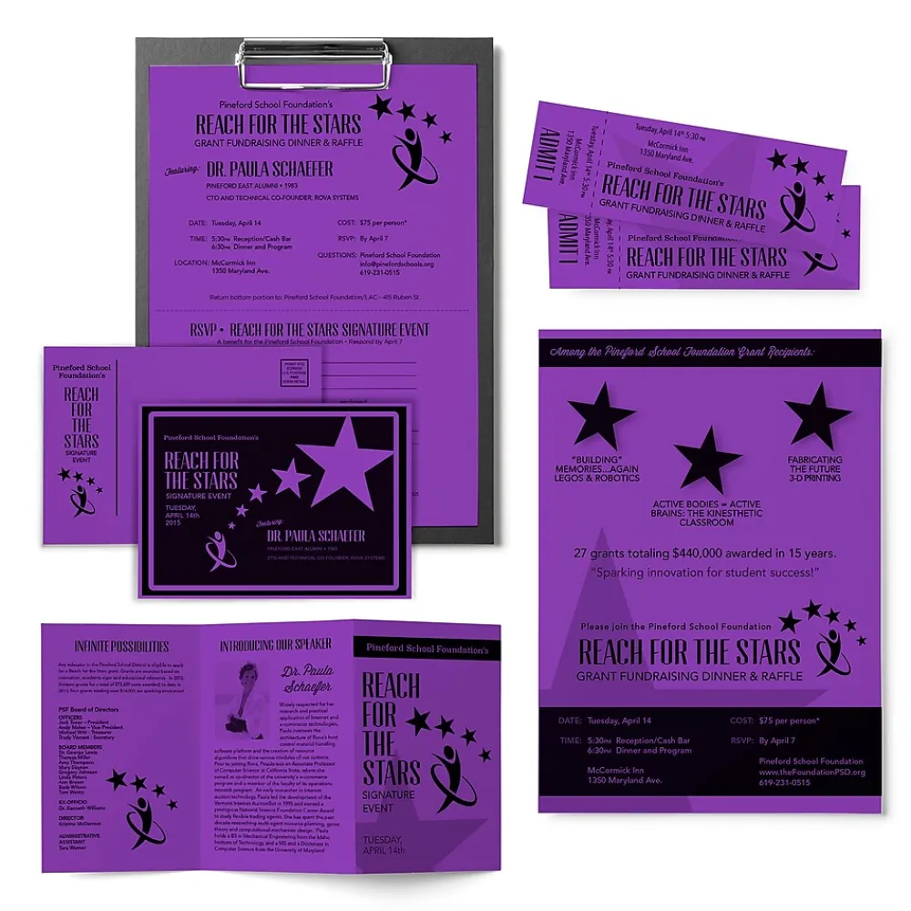 Card Stock*Astrobrights 65 lb. Cardstock Paper, 8.5" x 11", Purple, 250 Sheets/Pack (WAU21971)