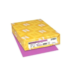 Card Stock*Astrobrights 65 lb. Cardstock Paper, 8.5" x 11", Outrageous Orchid, 250 Sheets/Pack (WAU21951)