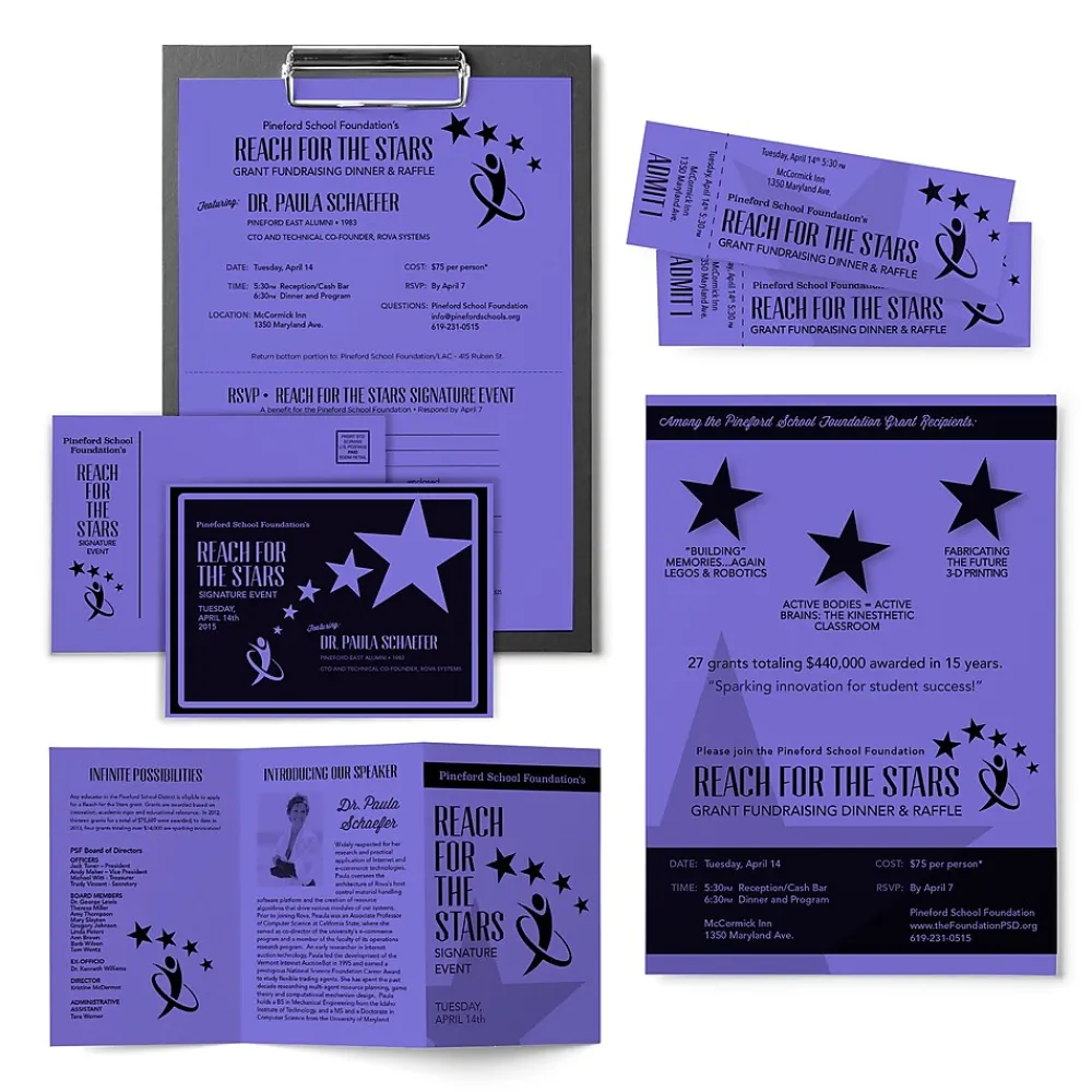 Card Stock*Astrobrights 65 lb. Cardstock Paper, 8.5" x 11", Venus Violet, 250 Sheets/Pack (WAU22091)