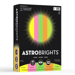 Large Quantity Paper*Wausau Paper Astrobrights Color Paper, 8.5" x 11", 24 lb., Neon Assorted Colors, 500/Ream (20270)