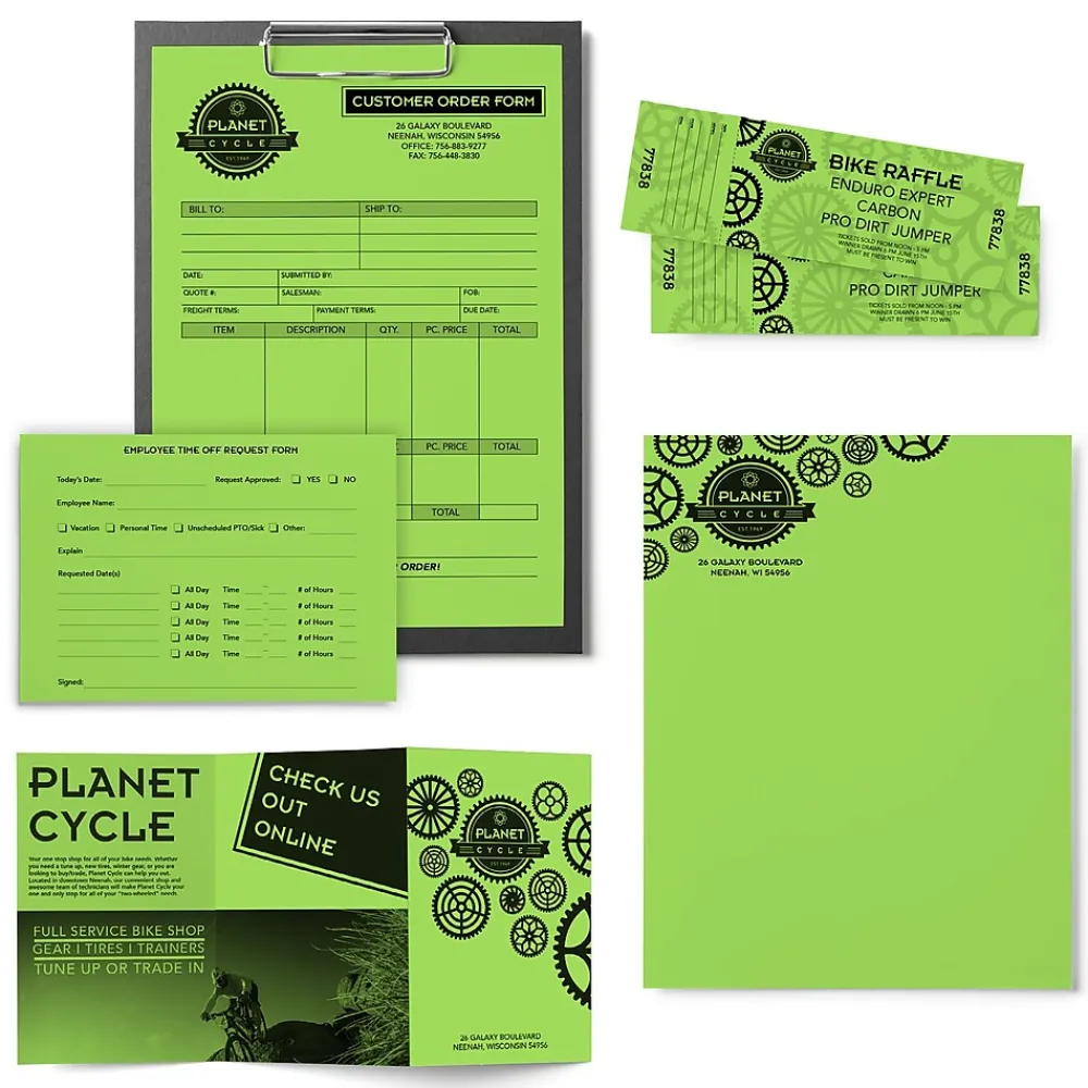 Multipurpose Paper*Astrobrights Colored Paper, 24 lbs., 8.5" x 11", Martian Green, 500 Sheets/Ream (21801)