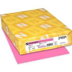 Multipurpose Paper*Astrobrights Colored Paper, 24 lbs., 8.5" x 11", , 500 Sheets/Ream (21031) Pulsar Pink