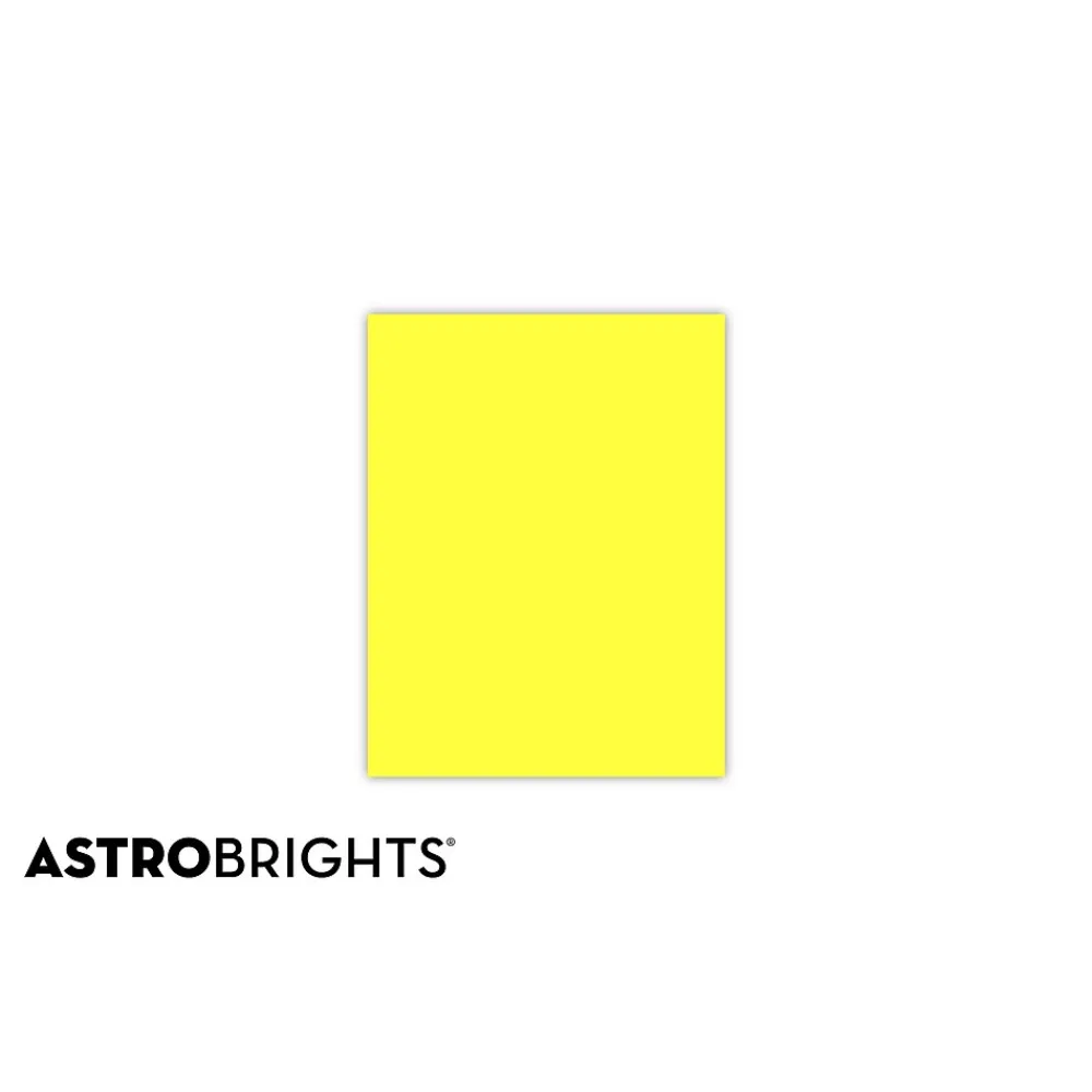 Multipurpose Paper*Astrobrights Colored Paper, 24 lbs., 8.5" x 11", Lift-Off Lemon, 500 Sheets/Ream (21011)