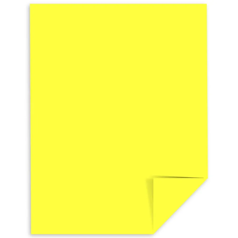 Multipurpose Paper*Astrobrights Colored Paper, 24 lbs., 8.5" x 11", Lift-Off Lemon, 500 Sheets/Ream (21011)