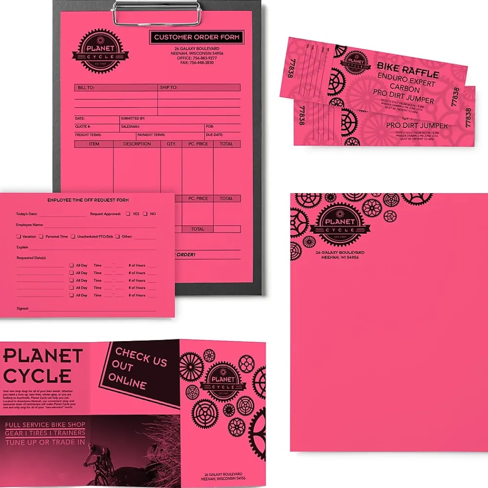 Multipurpose Paper*Astrobrights Colored Paper, 24 lbs., 8.5" x 11", Plasma Pink, 500 Sheets/Ream (22119)