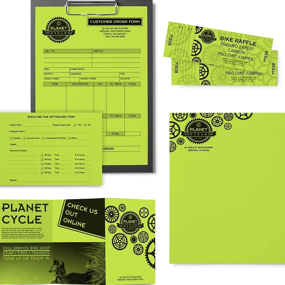 Multipurpose Paper*Astrobrights Colored Paper, 24 lbs., 8.5" x 11", Vulcan Green, 500 Sheets/Ream (21859/22379)