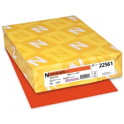Multipurpose Paper*Astrobrights Colored Paper, 24 lbs., 8.5" x 11", Orbit Orange, 500 Sheets/Ream (22561)