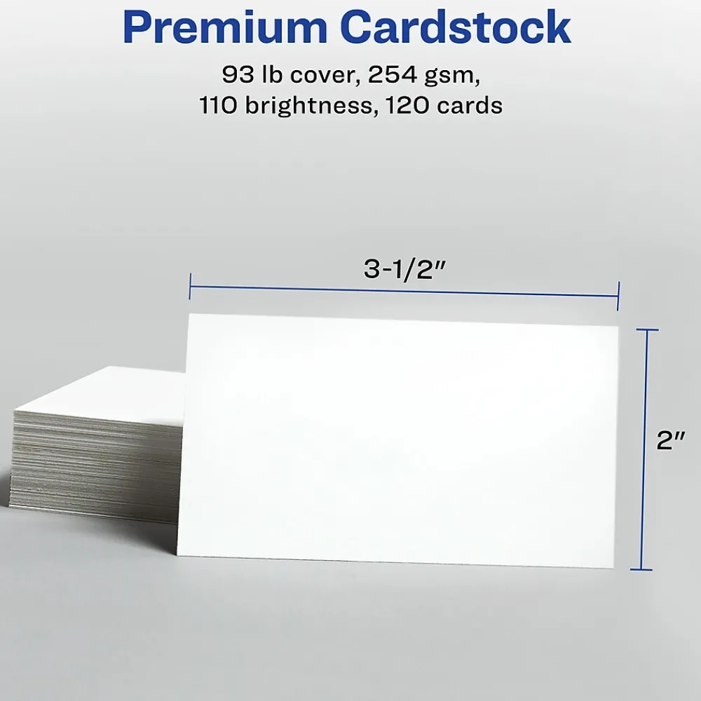 Business Cards*Avery Clean Edge Business Cards, 2" x 3 1/2", Matte White, 90 Per Pack (28878)