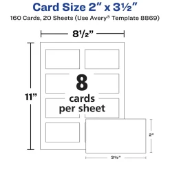 Business Cards*Avery Clean Edge Business Cards, 3.5