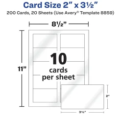 Business Cards*Avery Clean Edge Business Cards, 2