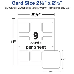 Business Cards*Avery Clean EdgeBusiness Cards, 2.5