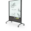 Dry Erase*Balt D.O.C. Glass Room Divider, Black Aluminum Frame, 58" x 46.3" (8221D-7998)