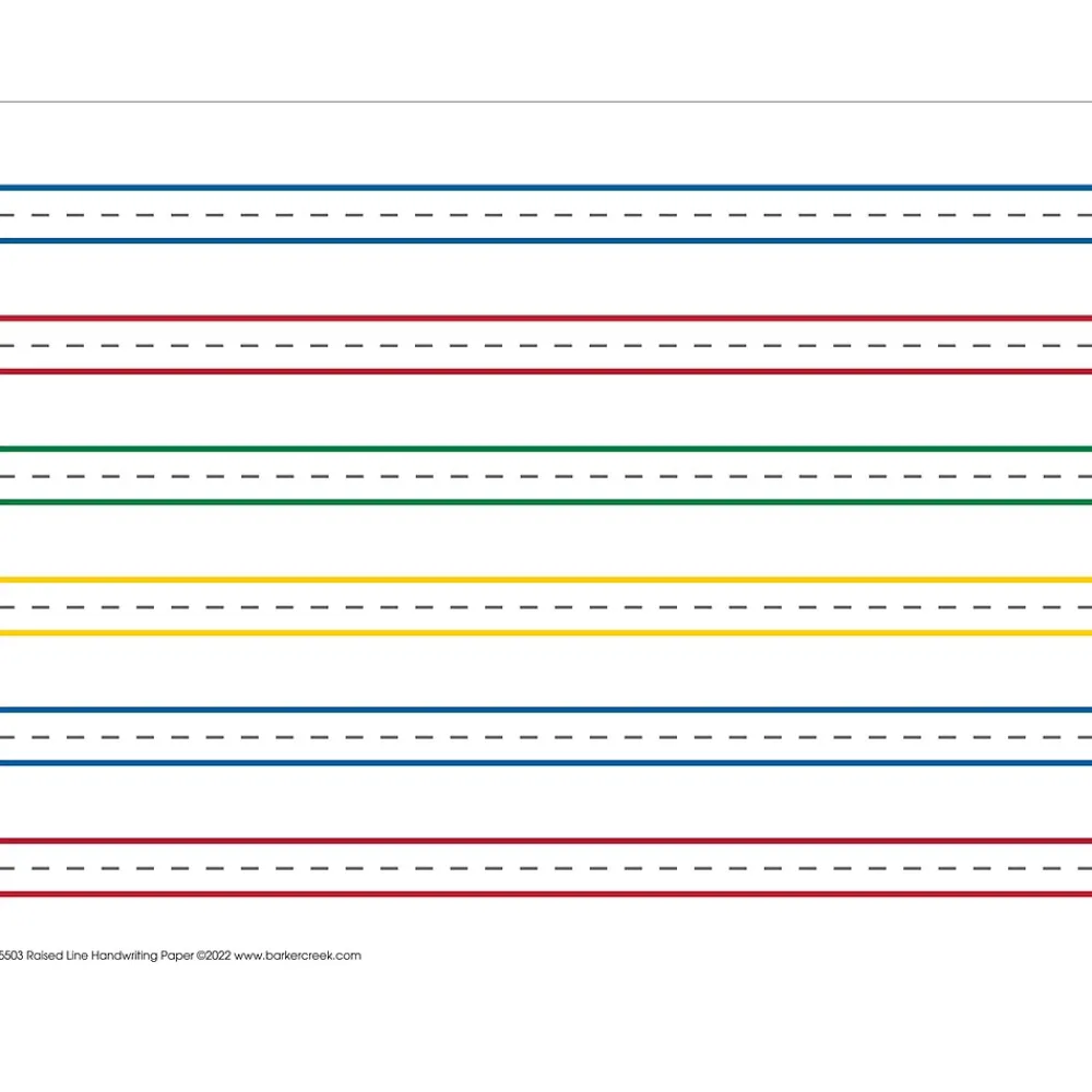 Classroom Paper*Barker Creek 8.5" x 11" Raised Line Handwriting Paper, 300 Sheets/Set (5503-06)