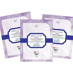 Classroom Paper*Barker Creek 8.5" x 11" Tie-Dye Purple Computer Paper Pack, 150 Sheets/Set (4342)