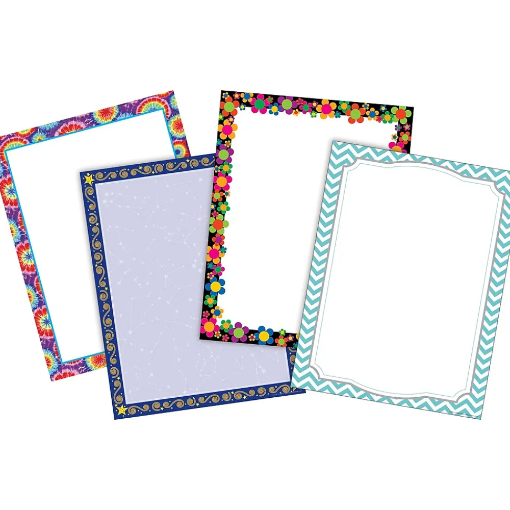 Classroom Paper*Barker Creek Customer Favorites 8 1/2" x 11" Computer Paper Set (four designs), 200 Sheets/Set (3555)