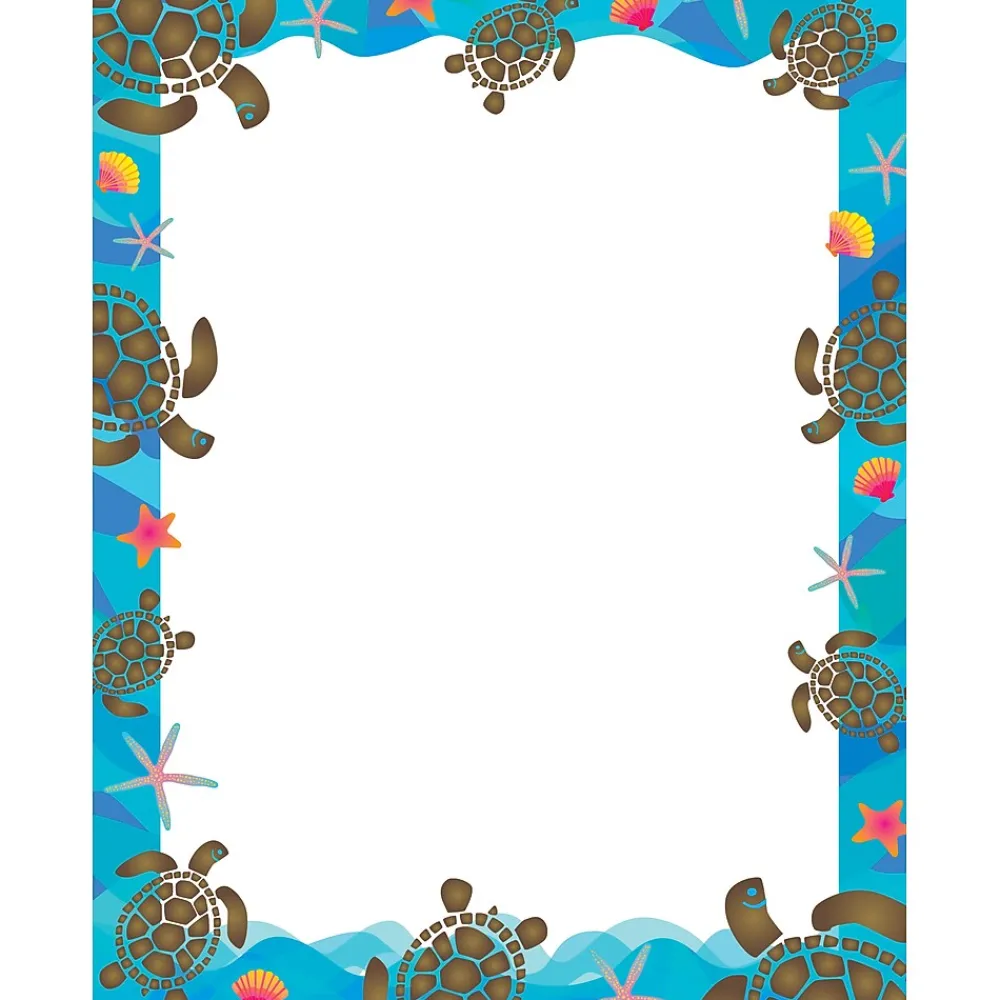 Classroom Paper*Barker Creek Kai Ola Turtles 8.5" x 11" Computer Paper, 50 Sheets/Pack (BC764)