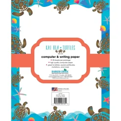 Classroom Paper*Barker Creek Kai Ola Turtles 8.5" x 11" Computer Paper, 50 Sheets/Pack (BC764)