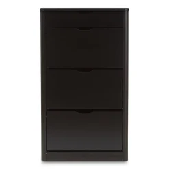 Storage Cabinets*Baxton Studio Cayla 47" High Shoe Cabinet, Black (2633-7712-STPL)