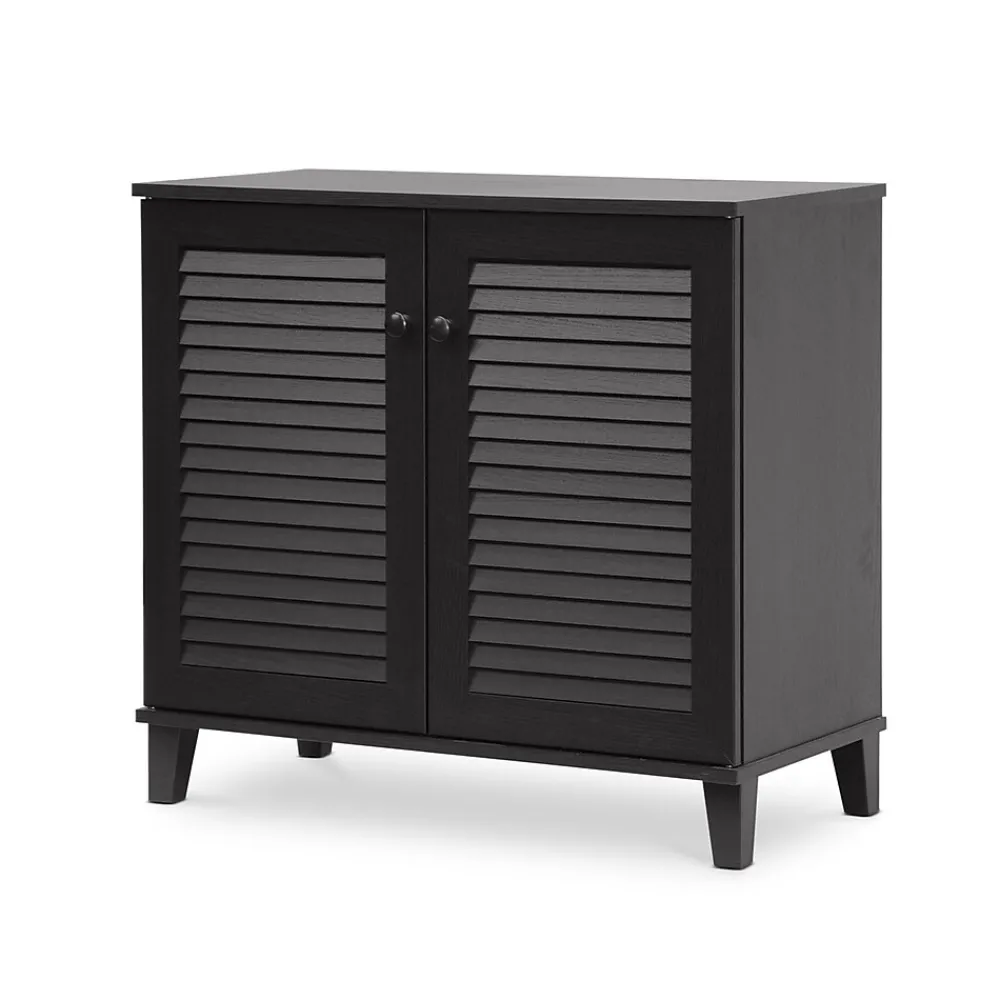 Storage Cabinets*Baxton Studio Coolidge 29.63'' W x 14.5'' D Storage Cabinet, Dark Brown (5304-STPL)