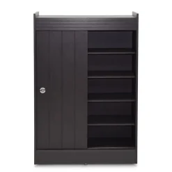 Storage Cabinets*Baxton Studio Francois 45" High Wood Shoe-Rack Cabinet with Four Shelves, Espresso (2633-5377-STPL)