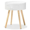 Storage Cabinets*Baxton Studio Jessen 17.75" High 1-Drawer Nightstand, White (154-9050-HiT)
