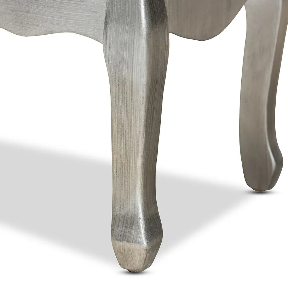 Storage Cabinets*Baxton Studio Leonie 24.21" High 2-Drawer Nightstand, Silver and Mirror (162-10266-HiT)