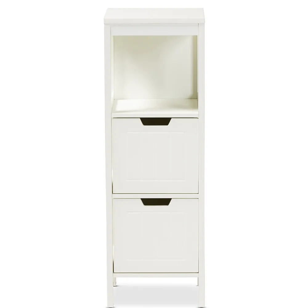 Storage Cabinets*Baxton Studio Reuben 35.04" High 1-Shelf Storage Cabinet, White (163-10299-HiT)