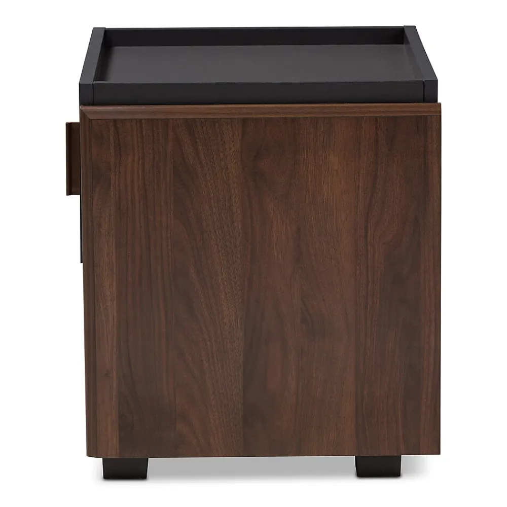 Storage Cabinets*Baxton Studio Rikke 17.8" High 1-Shelf Nightstand, Gray and Walnut (152-9147-HiT)