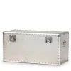 Storage Cabinets*Baxton Studio Serge 13.98" High Storage Trunk, Silver (160-10246-HiT)