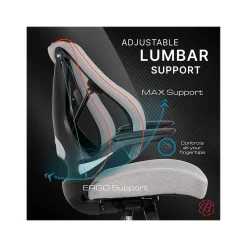 Ergonomic Chairs*Beautyrest ErgoMax Ergonomic Mesh/Fabric Swivel Task Chair, (60078-Gry) Gray