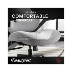 Ergonomic Chairs*Beautyrest ErgoMax Ergonomic Mesh/Fabric Swivel Task Chair, (60078-Gry) Gray
