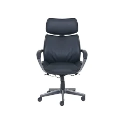 Office Chairs*Beautyrest Leather Computer and Desk Chair, Black/Gray (51546)
