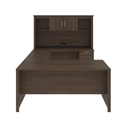 Office Desks*bestar Logan 66" U-Shaped Desk with Hutch, Brown (46410-52)