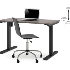 Standing Desks*bestar Pro-Linea 28 - 45'' Electric Height-Adjustable Table, Bark Grey (65857-47)