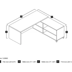 L-Desks*bestar Pro-Linea 71