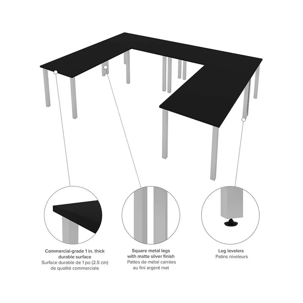 Office Desks*bestar Universel 60" Table Desk, Black (65901-000018)