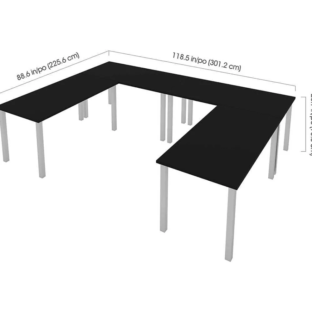 Office Desks*bestar Universel 60" Table Desk, Black (65901-000018)
