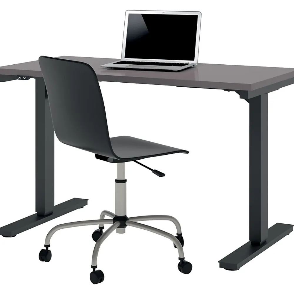 Standing Desks*bestar Universel 48"W Electric Height-Adjustable Desk, Slate (65857-59)