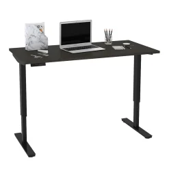 Standing Desks*bestar Universel 60"W Electric Height Adjustable Desk, Deep Grey (65867-32)