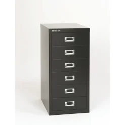 File Cabinets*Bisley ® 6-Drawer Steel Vertical File Cabinet, Black, Letter/A4 (MD6-BK)