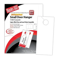 Business Cards*Blanks USA Door Hangers, 3.67" x 8 1/2", Matte, White, 50/Pack (LDH305FMWH)