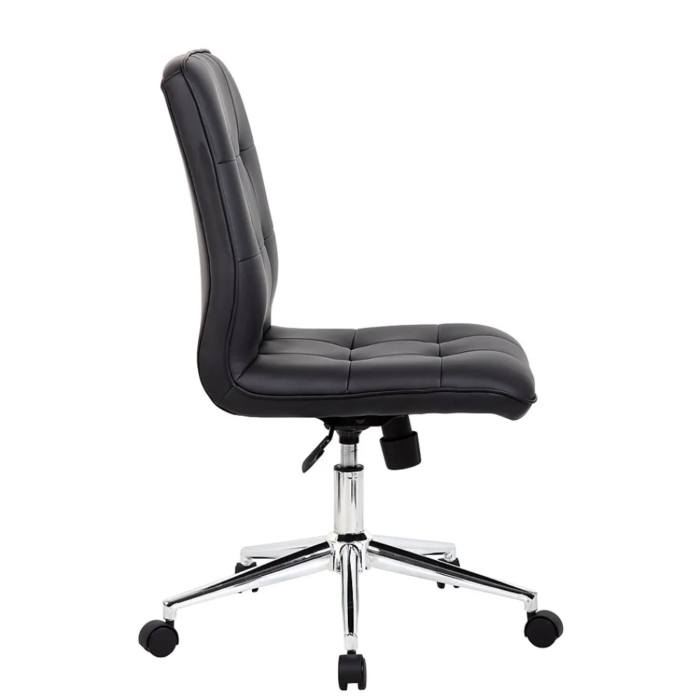 Office Chairs*Boss Office Products Boss Millennial Modern Faux Leather Computer and Desk Chair, Black (B330-BK)