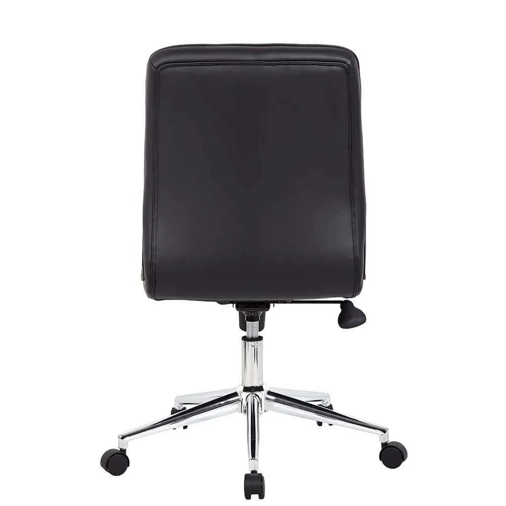 Office Chairs*Boss Office Products Boss Millennial Modern Faux Leather Computer and Desk Chair, Black (B330-BK)