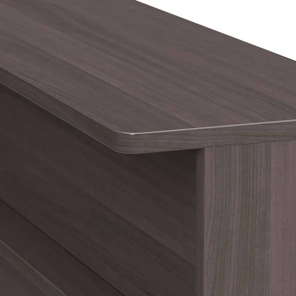 Office Desks*Bush Business Furniture Arrive 60"W Reception Desk with Shelf, (ARV001SG) Storm Gray