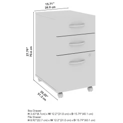Office Desks*Bush Business Furniture Arrive 3 Drawer Mobile File Cabinet - Assembled, (ARF116MR-Z) Mocha Cherry
