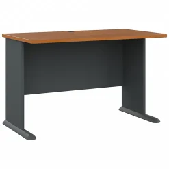 Computer Desks*Bush Business Furniture Cubix 48"W Desk, (WC57448) Natural Cherry/Slate